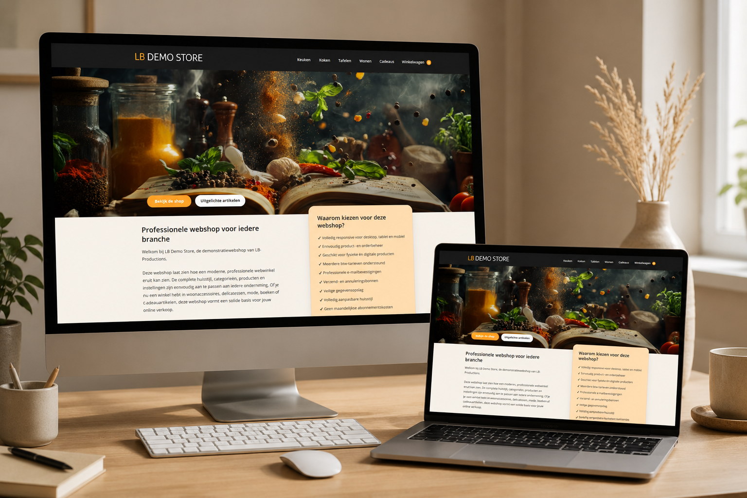 Demo-webshop door LB-Productions